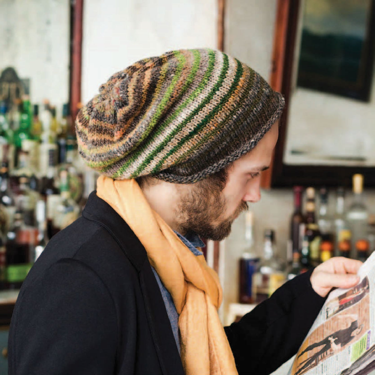 Man&#39;s Slouchy Hat Pattern by Noro Noro