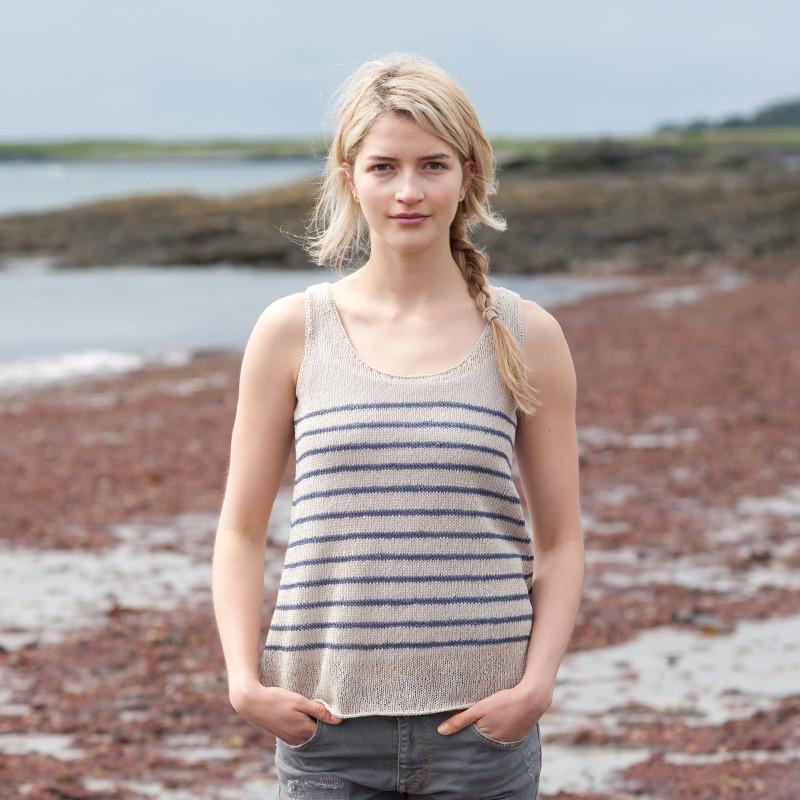 Saco Stripes Vest Pattern Quince &amp; Co.