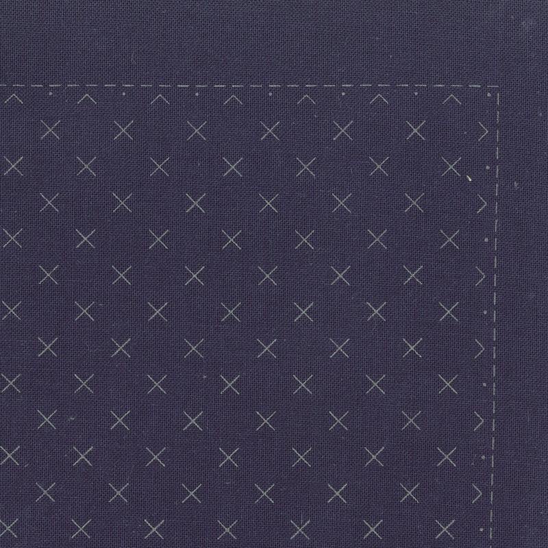 Sashiko Sampler - Hitomezashi Morning Glory Navy Olympus