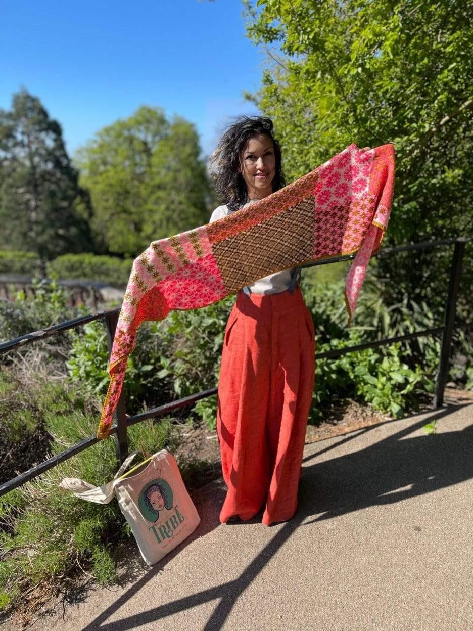 Scout Shawl Kit by Florence Spurling in Merino Cloud Artyarns