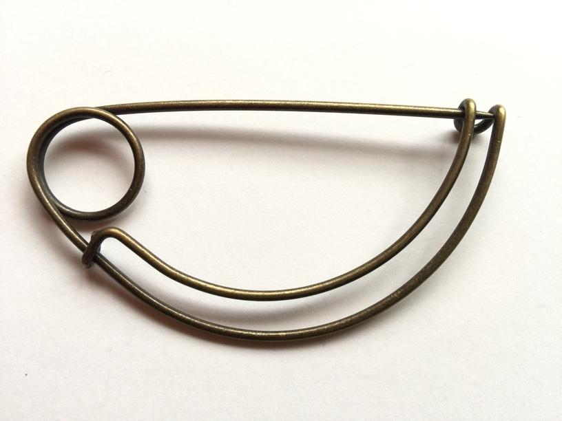 Simple Old Bronze Metal Shawl Pin | Tribe Yarns, London