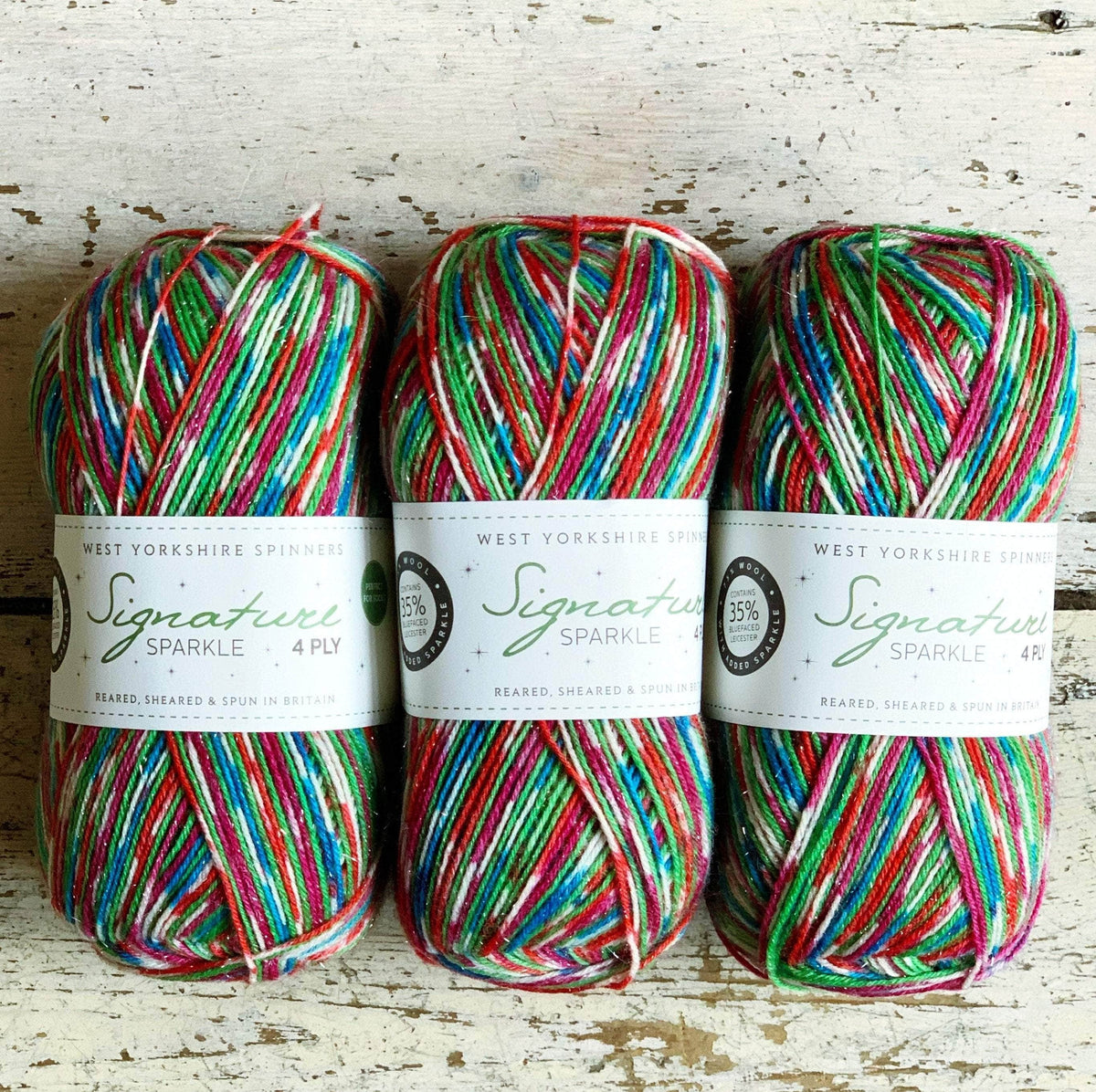 Sparkle Fairy Lights 4Ply Christmas Sock Yarn West Yorkshire Spinners