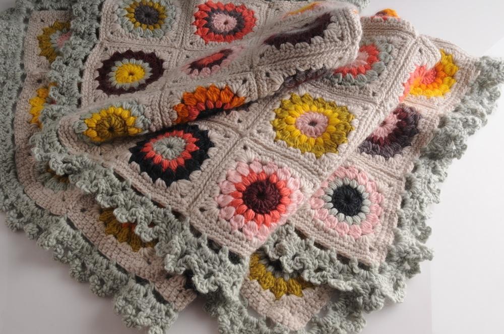 Sunburst Granny Blanket CROCHET Pattern by Mrs Moon