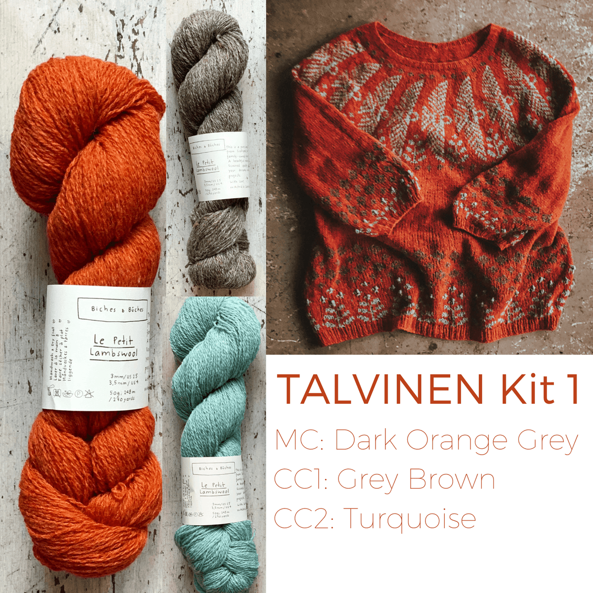 Talvinen Sweater Kit Biches &amp; Bûches