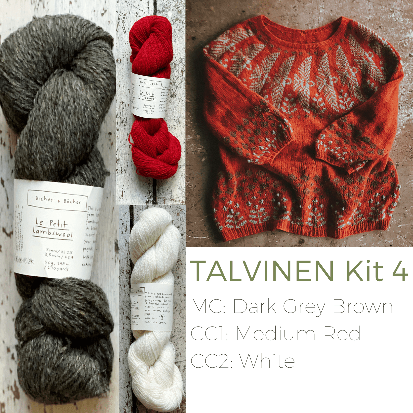 Talvinen Sweater Kit Biches & Bûches