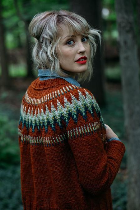 The Throwback Cardigan Pattern by Andrea Mowry tribeyarns