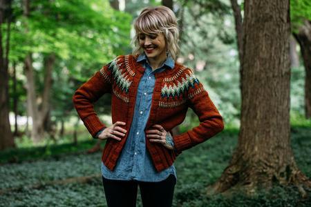 The Throwback Cardigan Pattern by Andrea Mowry tribeyarns