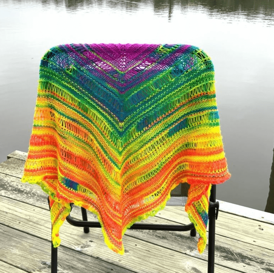 Unraveled Neons Shawl Pattern Artyarns