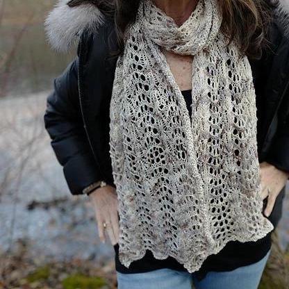 Winter Wonderland Lace Scarf Pattern Artyarns